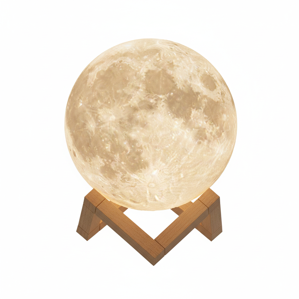 3D Mesec lampa - pogled odozgo