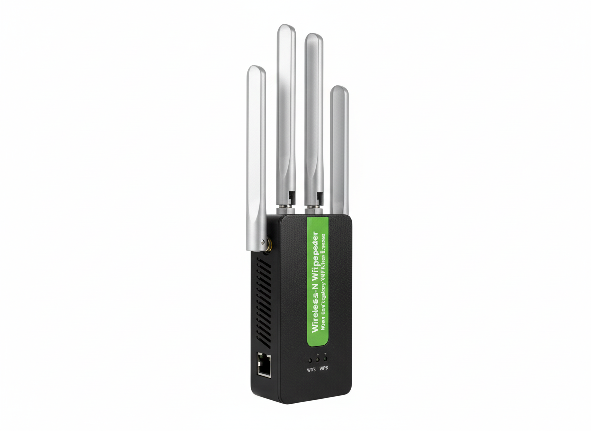 WiFi repeater sa belom pozadinom