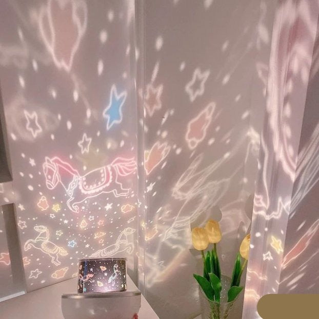 Lampa sa projekcijom može se koristiti u spavaćoj, dnevnoj ili radnoj sobi.
