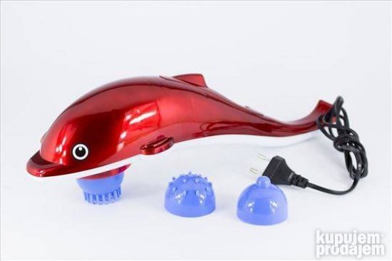 Vibracioni masažer za telo sa tri promenljiva nastavka za masažu.