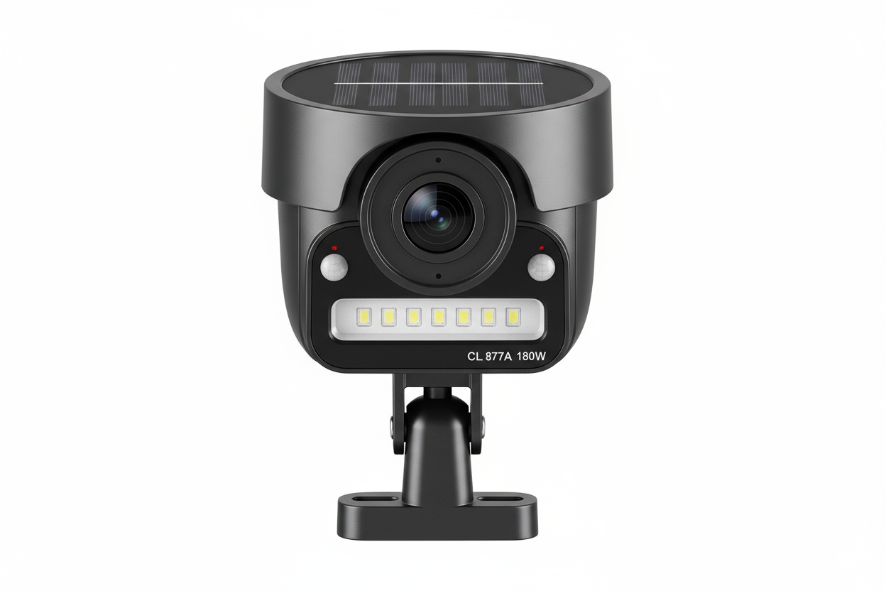 Solarna lampa u obliku kamere - prednji pogled