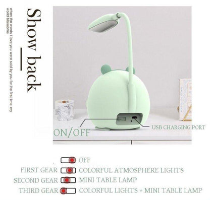 Savitljiv vrat lampe omogućava usmeravanje svetla.