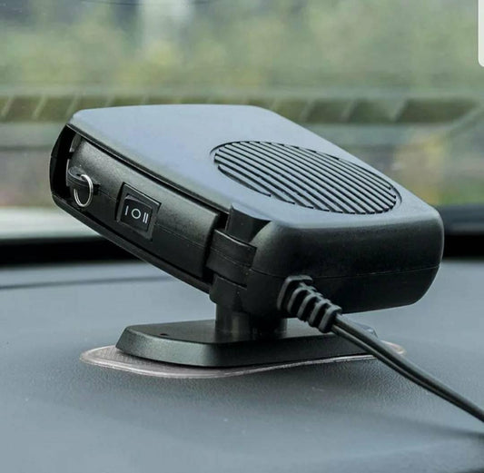 Na slici je crni plastični grejač namenjen kabini automobila.