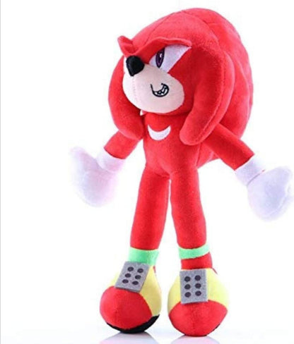 Fotografija prikazuje plišanu igračku Knuckles iz Sonic sveta.