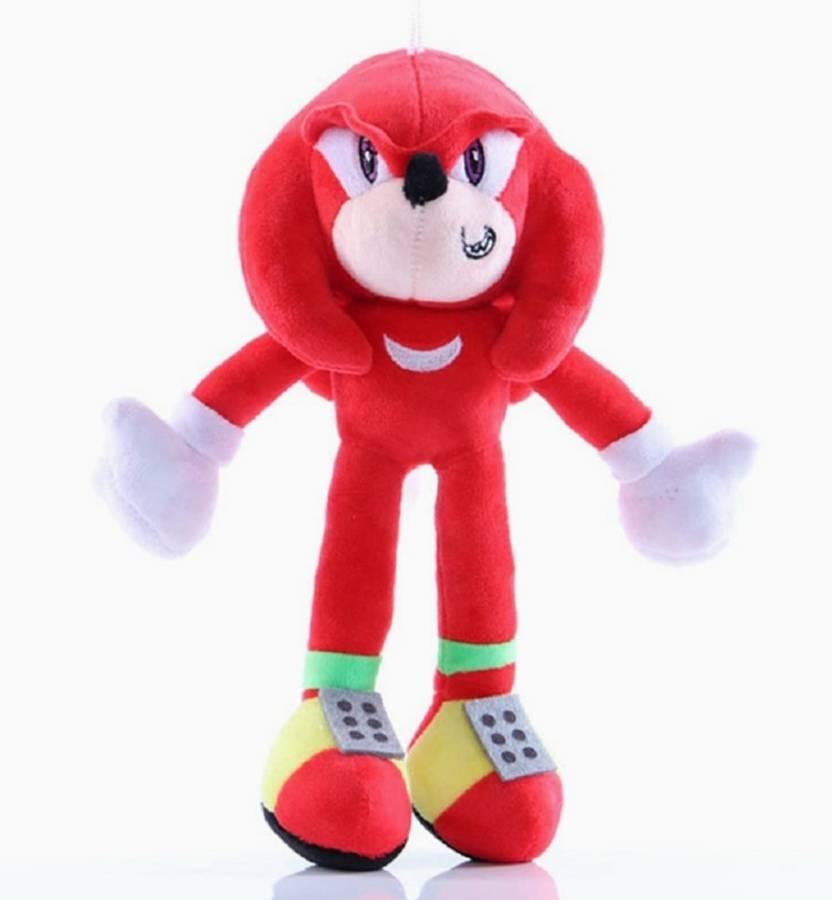 Plišana igračka Knuckles iz Sonic serijala prikazana na fotografiji.