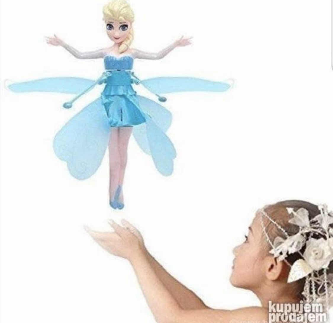 Lutka Elsa u obliku vile sa dugmetom na haljini za pokretanje leta.