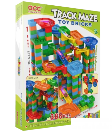 Track Maze set od 388 delova za sastavljanje lavirinta.