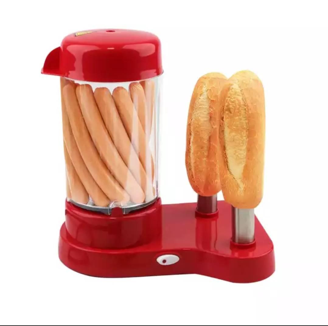 Aparat za hot dog sa posudom za pripremu kobasica na pari.