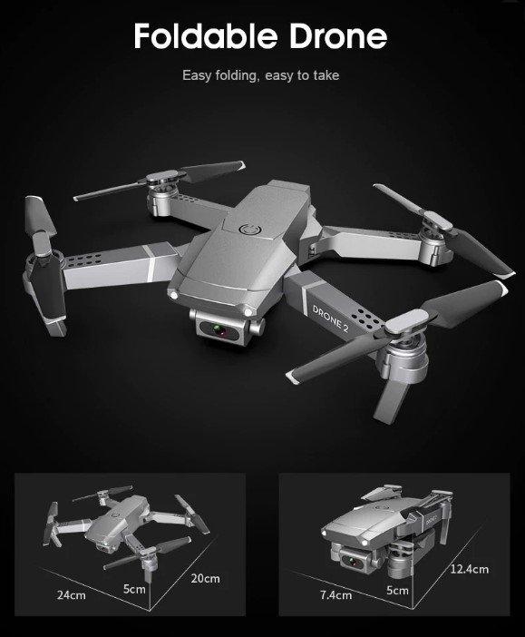 Dron E68 sa WiFi prikazom slike na telefonu ili tabletu.
