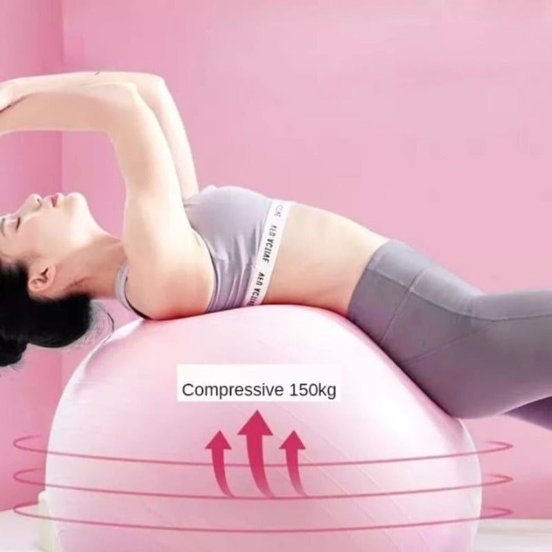 Prikazana je lopta za pilates i vežbanje.