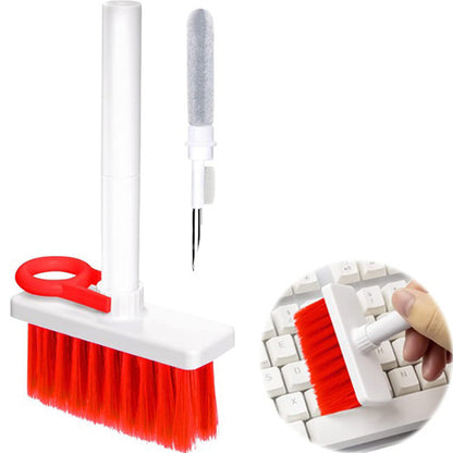Set za čišćenje tastature i slušalica sa više različitih nastavaka.