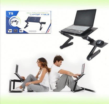 Podesivi Aluminijumski Sto za Laptop T9 sa USB Ventilatorom - 21 Inča