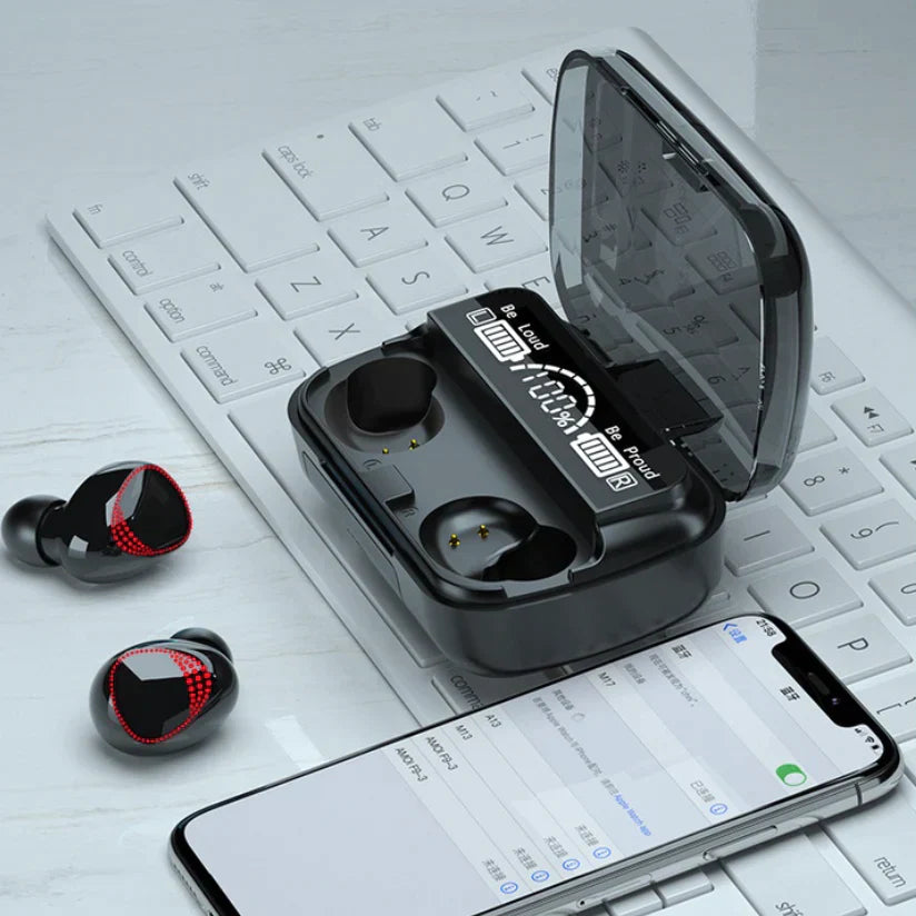 Bežične slušalice Bluetooth 5.1 slušalice Stereo zvuk visokog kvaliteta Vodootporne slušalice LED ekran za status baterije Ergonomske slušalice Dodirna kontrola slušalica Povezivanje sa dva uređaja Moderan dizajn slušalica Visoke performanse slušalica