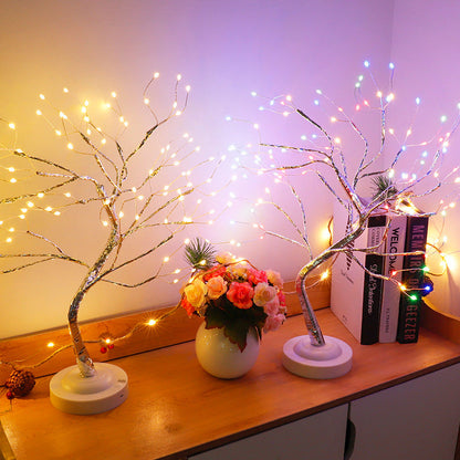Lampa u obliku bonsai drveta namenjena dekoraciji enterijera.