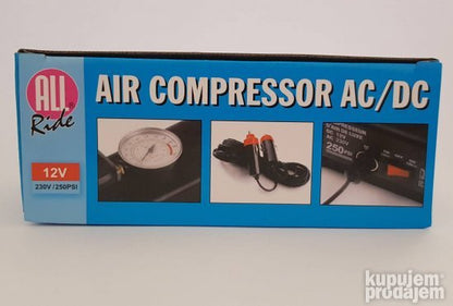 Kompresor za gume sa maksimalnim pritiskom od 250 PSI.