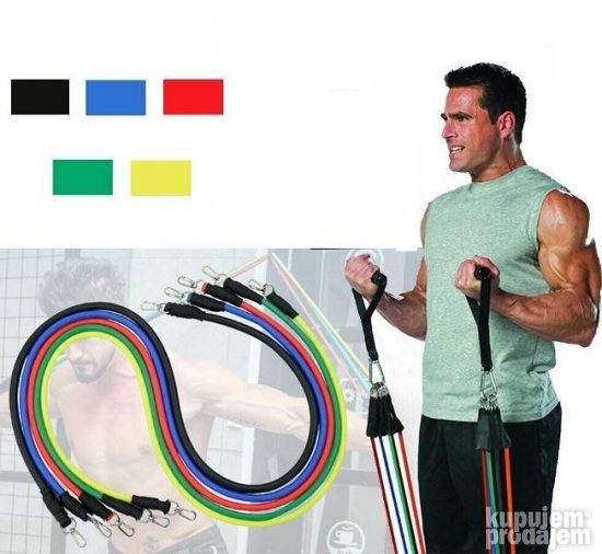 Torba za nošenje kompleta elastičnih traka i dodataka.