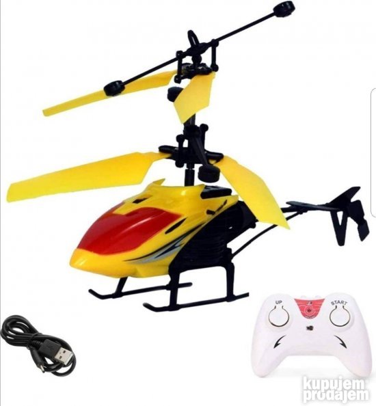 Helikopter žute boje namenjen je igri i upravljanju na daljinu.
