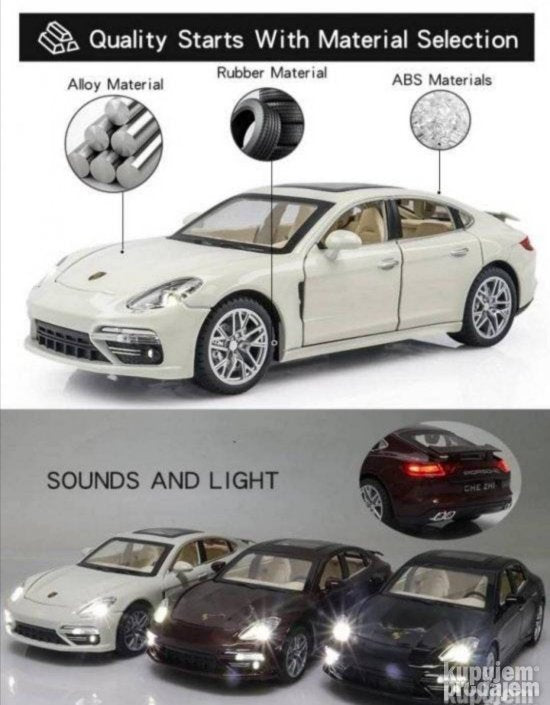 Roze metalna Panamera predstavljena kao autić za igru.