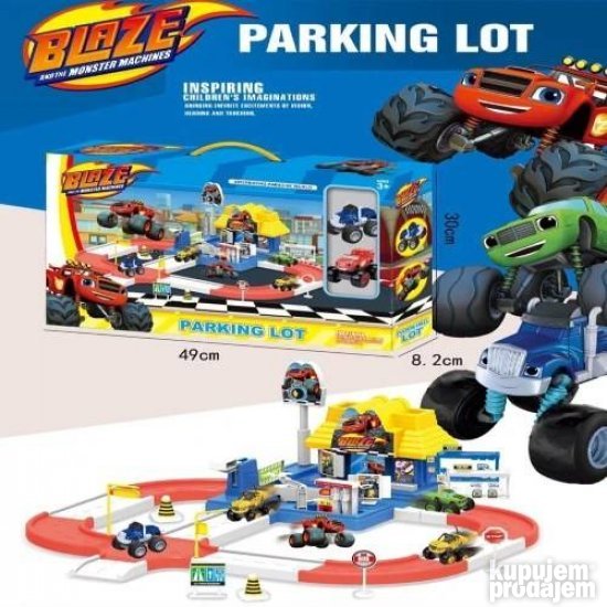 Prikaz Blaze parking-garaže i trkačke staze za sklapanje.
