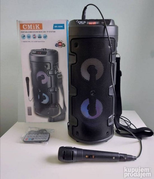 Bluetooth zvučnik sa mikrofonom za reprodukciju muzike i pevanje.