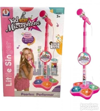 Dečiji mikrofon Kid Star prikazan na disko postolju.