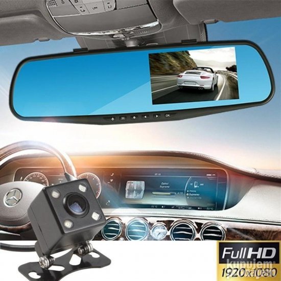 Kamera za automobil koja snima u Full HD 1080p rezoluciji.