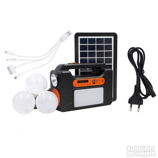 Tri LED sijalice koje dolaze uz solarni sistem za osvetljenje.
