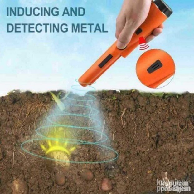 Pinpointer sa LED lampicom i signalizacijom prisustva metala.