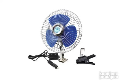 Metalni vrat ventilatora povezuje glavu sa štipaljkom za pričvršćivanje.