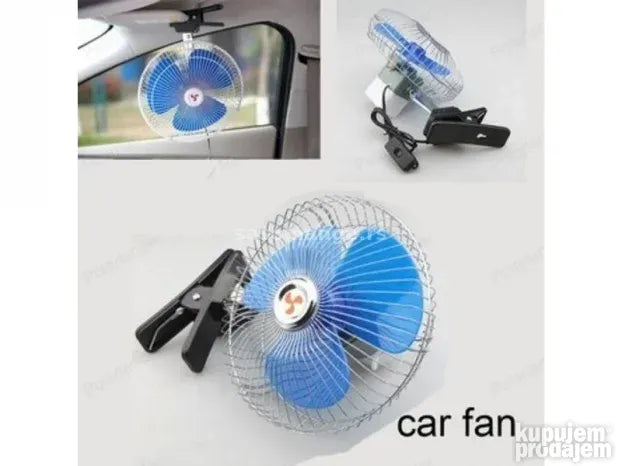 Metalna zaštita okružuje propeler ventilatora za vozilo.