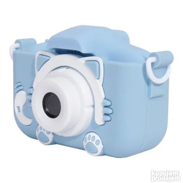 Digitalni fotoaparat PRODAVANI za decu prikazan na fotografiji.
