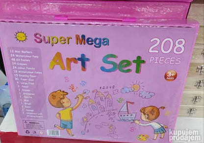 Olovka, rezač, gumica i lenjir iz art seta.