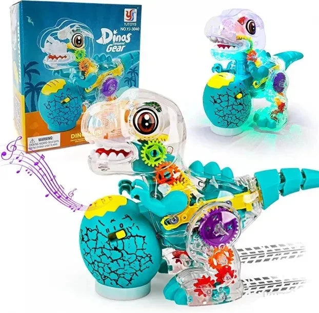 Karirani i beli plastični T-Rex prikazan je kao dečja igračka.