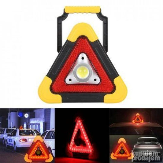 Multifunkcionalni trougao sa crvenom LED lampom za signalizaciju na putu.