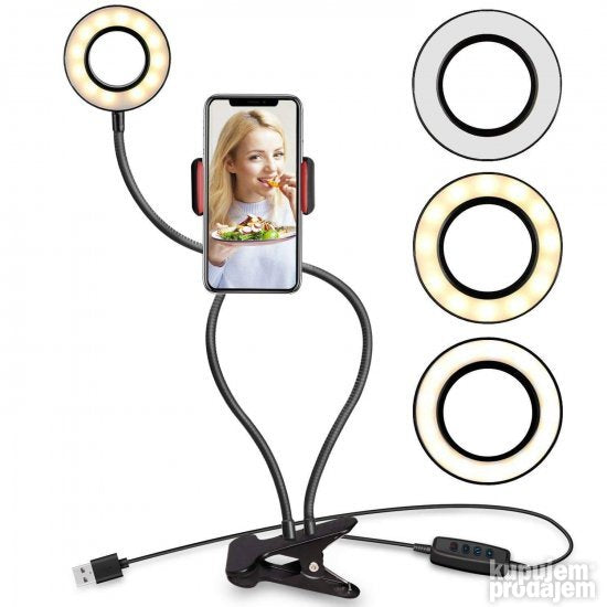 USB ulaz na mini prstenastom LED svetlu.