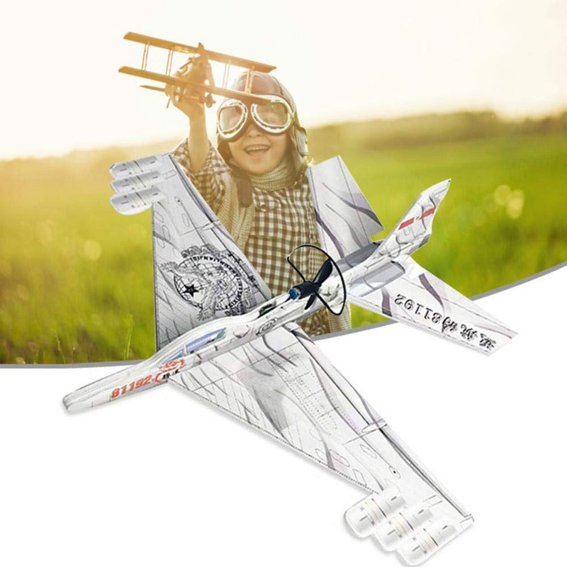 Avion igračka koji se pokreće pomoću električnog motora.