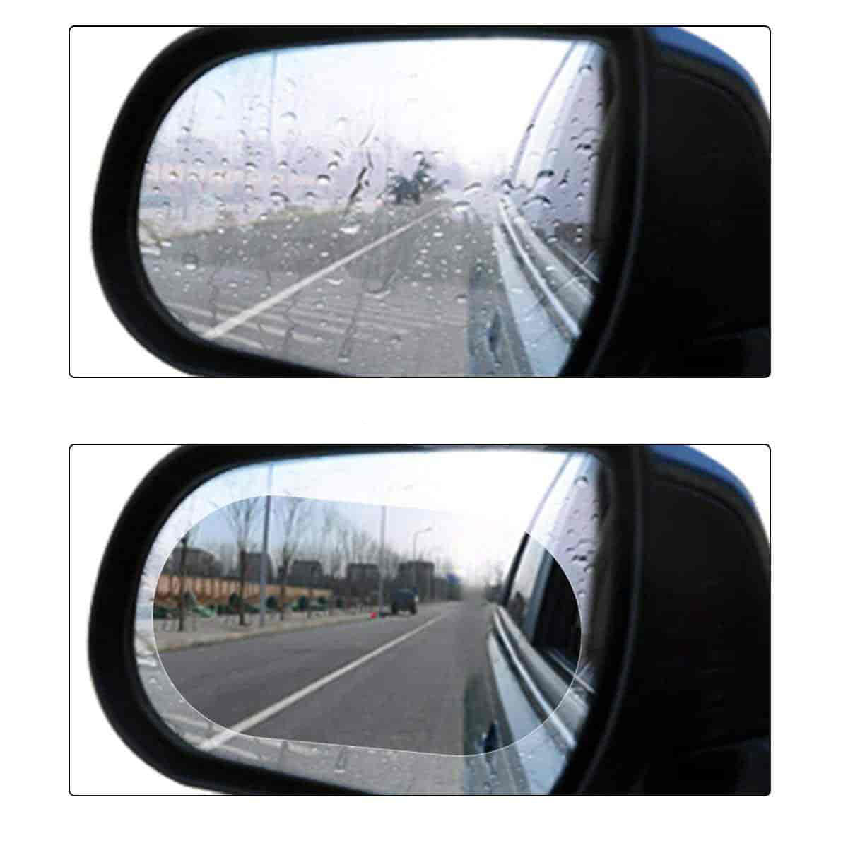 Prikaz providne folije za zaštitu automobilskog ogledala.