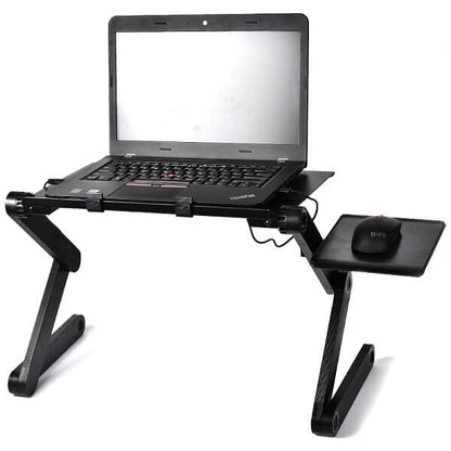 Na slici se vidi podesiva radna površina za laptop.