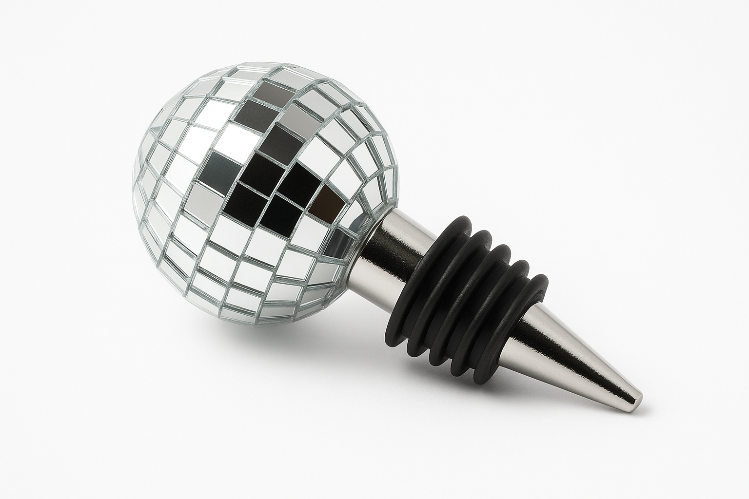 Čep sa disco kuglom - bočni pogled