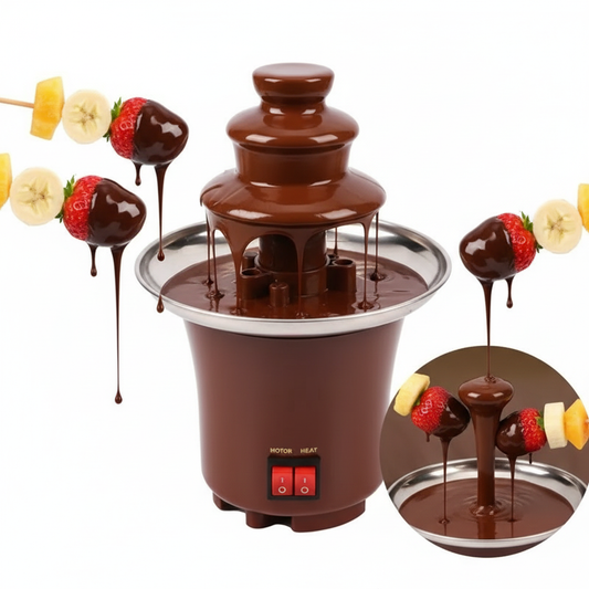 Cokoladna fontana u upotrebi sa vocem