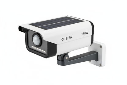 Solarna lampa u obliku kamere - bočni pogled