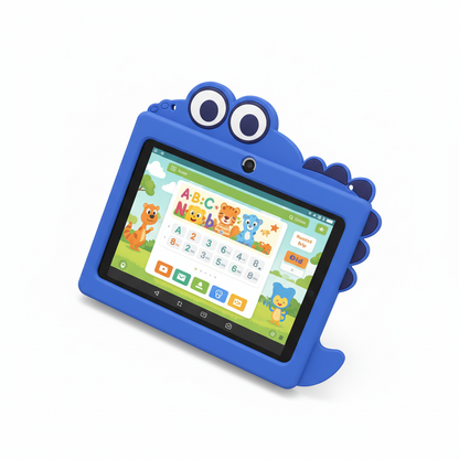 Dečiji tablet 7 inča plavi sa zaštitnom maskom - pogled odozgo