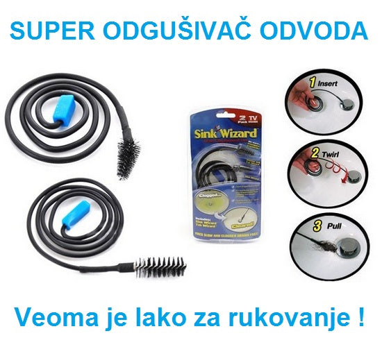 Tanja sajla namenjena je čišćenju odvoda lavaboa i sudopere.