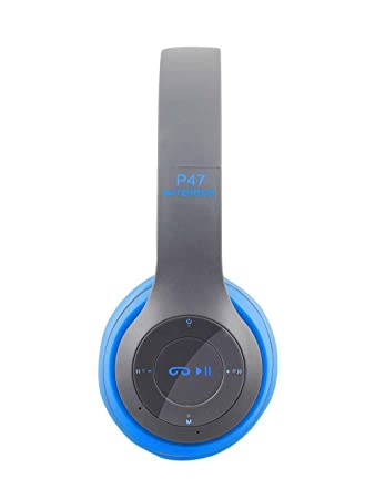 Plave slušalice namenjene Bluetooth i bežičnom povezivanju.